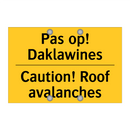 Pas op! Daklawines - Caution! Roof avalanches