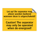 Let op! De separator mag alleen /.../ - Caution! The separator may only /.../