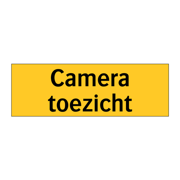 Camera toezicht