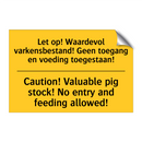 Let op! Waardevol varkensbestand! /.../ - Caution! Valuable pig stock! No /.../