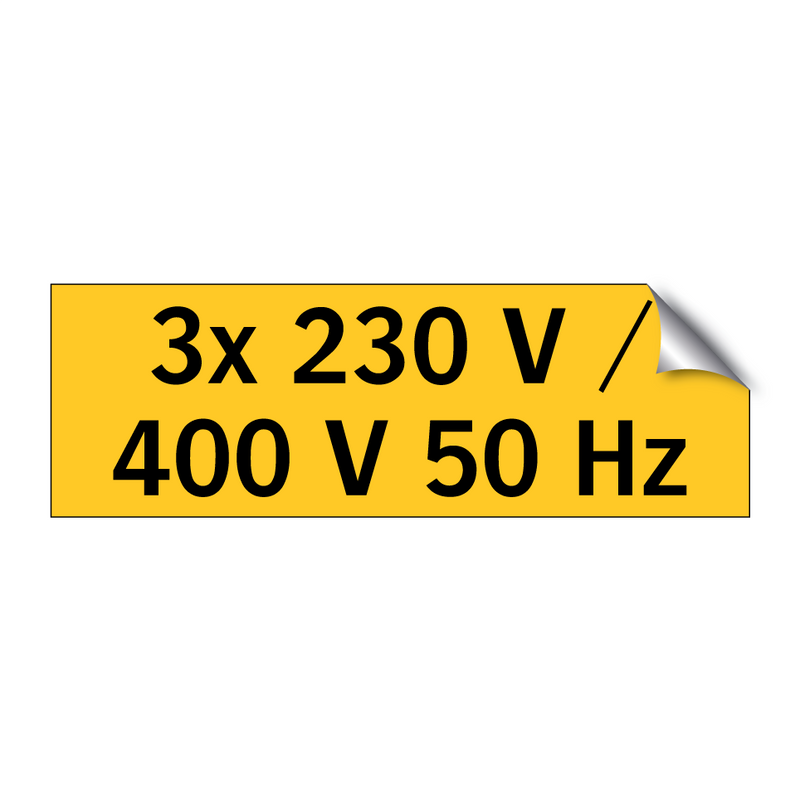 3x 230 V / 400 V 50 Hz