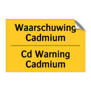 Waarschuwing Cadmium - Cd Warning Cadmium