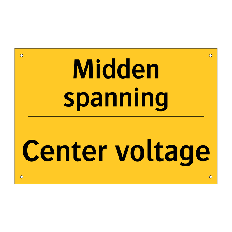 Midden spanning - Center voltage
