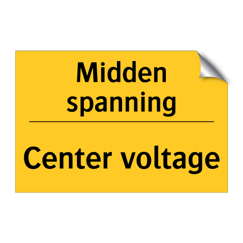 Midden spanning - Center voltage