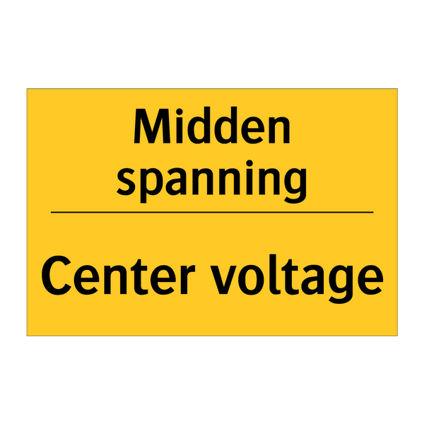 Midden spanning - Center voltage