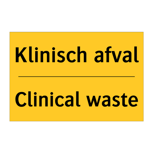 Klinisch afval - Clinical waste