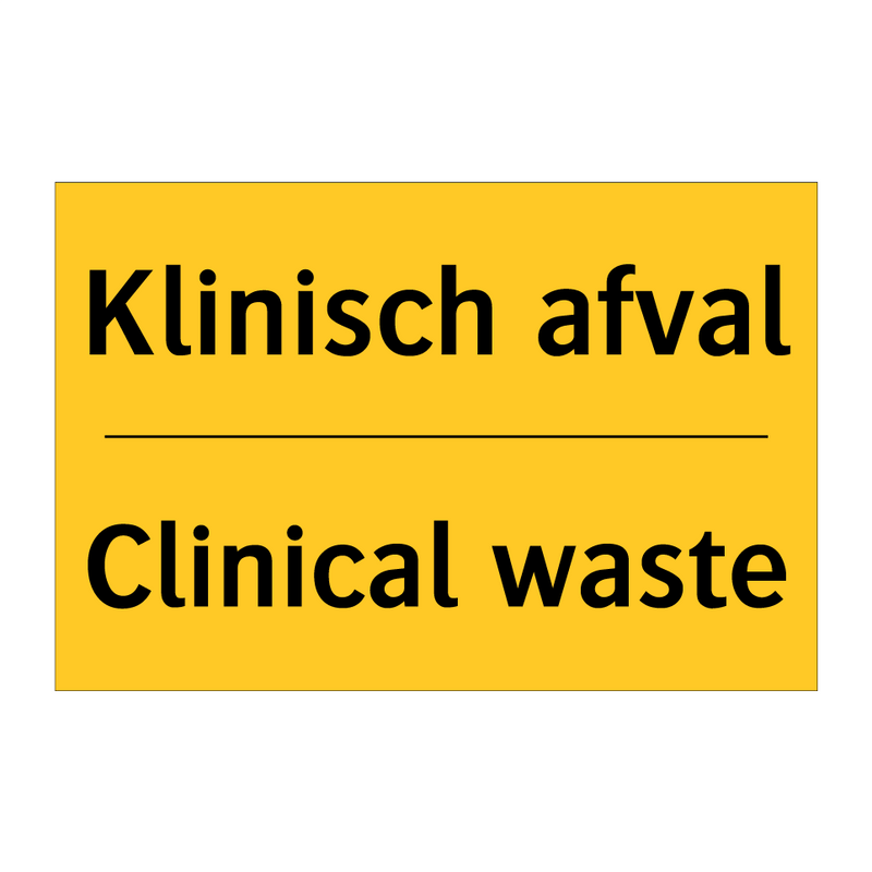 Klinisch afval - Clinical waste