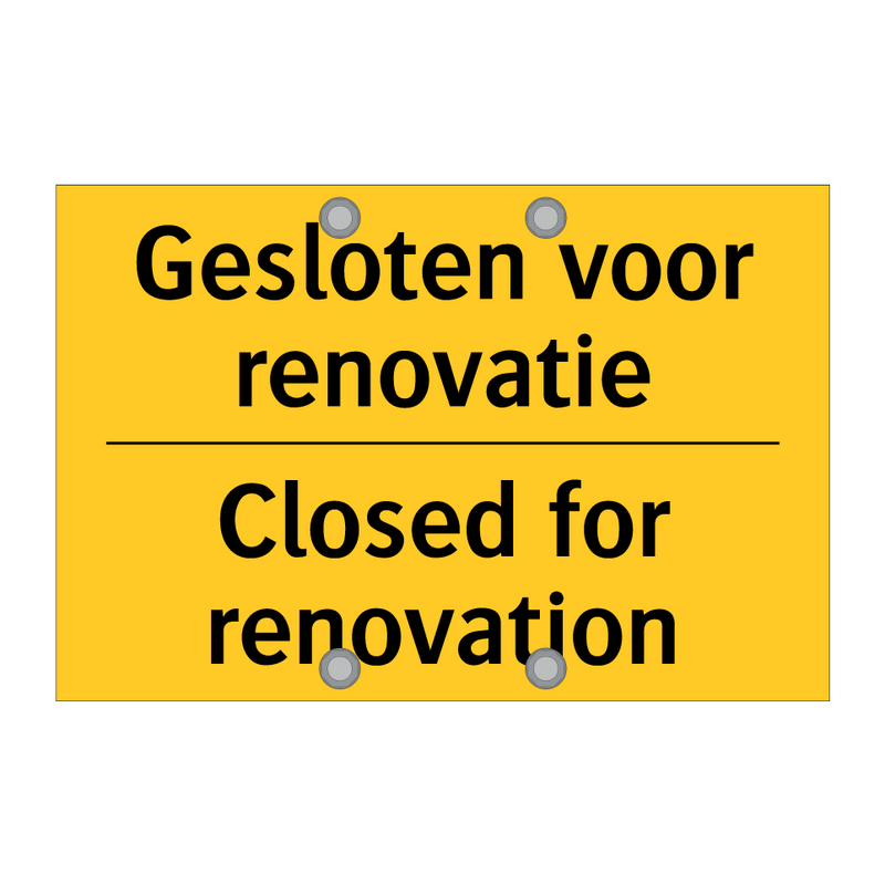 Gesloten voor renovatie - Closed for renovation