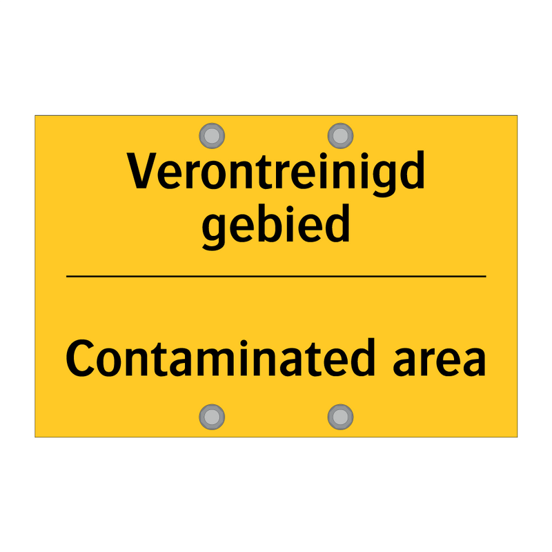 Verontreinigd gebied - Contaminated area