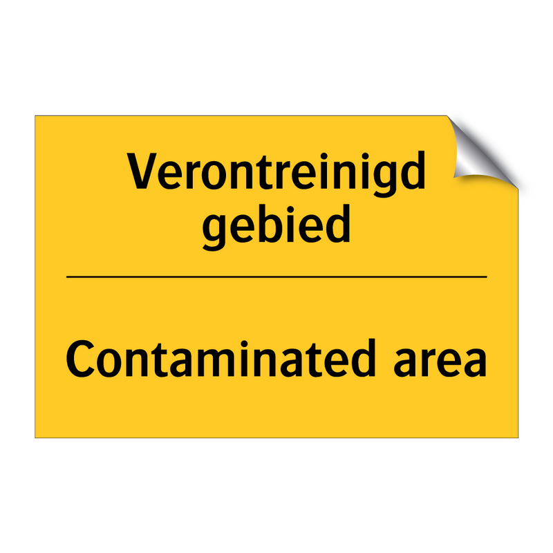 Verontreinigd gebied - Contaminated area