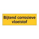 Bijtend corrosieve vloeistof
