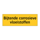Bijtende corrosieve vloeistoffen
