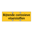 Bijtende corrosieve vloeistoffen