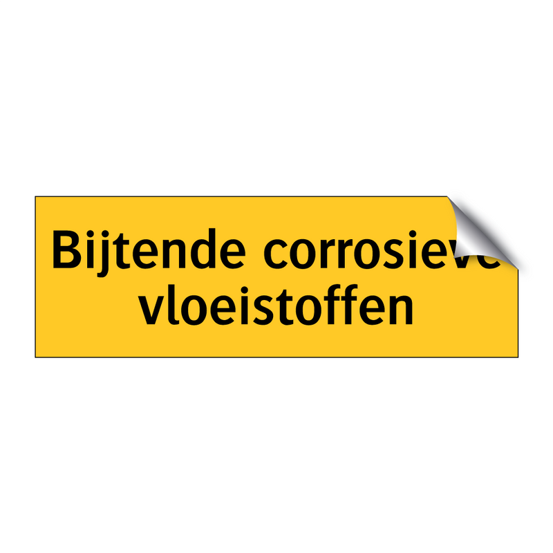 Bijtende corrosieve vloeistoffen