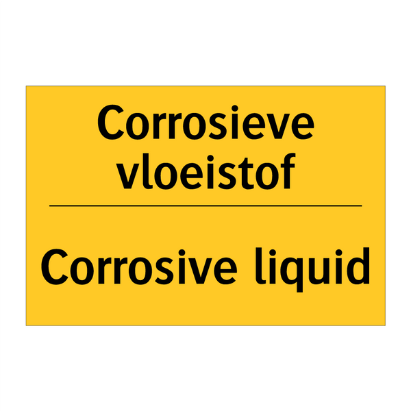Corrosieve vloeistof - Corrosive liquid
