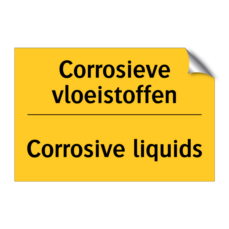 Corrosieve vloeistoffen - Corrosive liquids