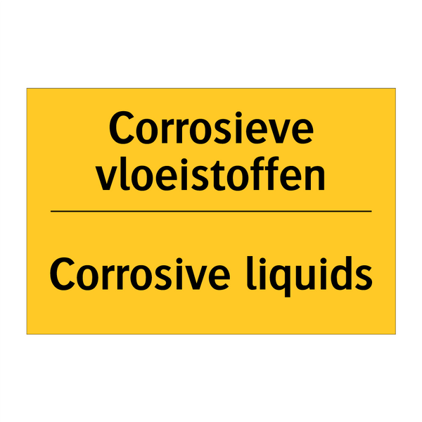 Corrosieve vloeistoffen - Corrosive liquids