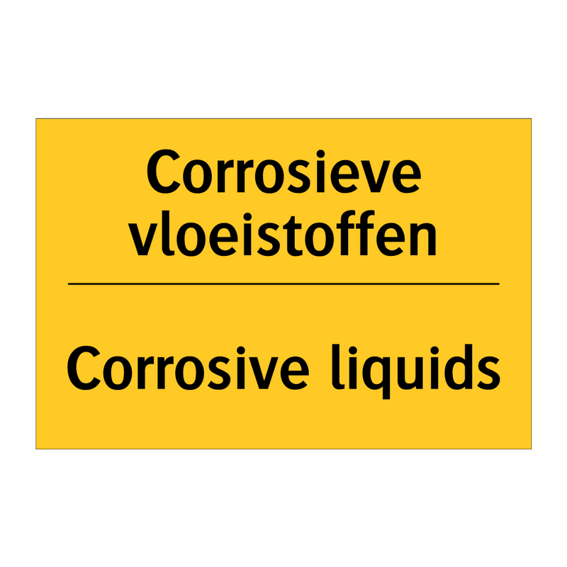 Corrosieve vloeistoffen - Corrosive liquids