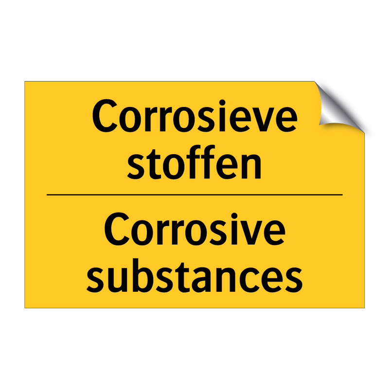 Corrosieve stoffen - Corrosive substances
