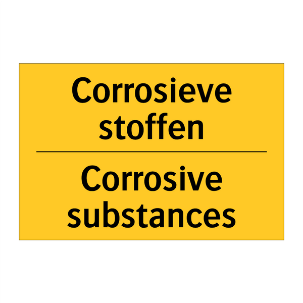 Corrosieve stoffen - Corrosive substances