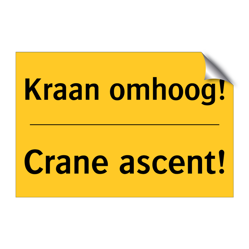 Kraan omhoog! - Crane ascent!