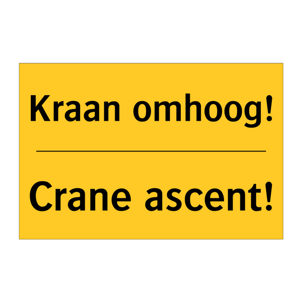 Kraan omhoog! - Crane ascent!