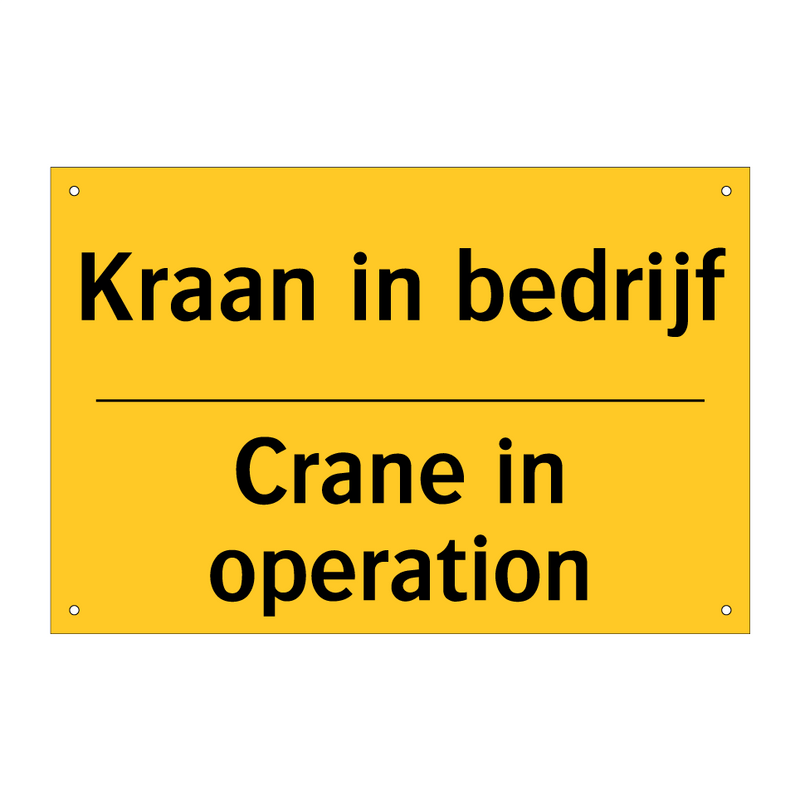 Kraan in bedrijf - Crane in operation