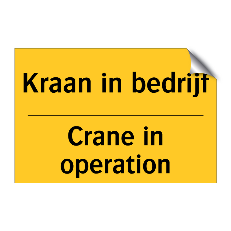 Kraan in bedrijf - Crane in operation