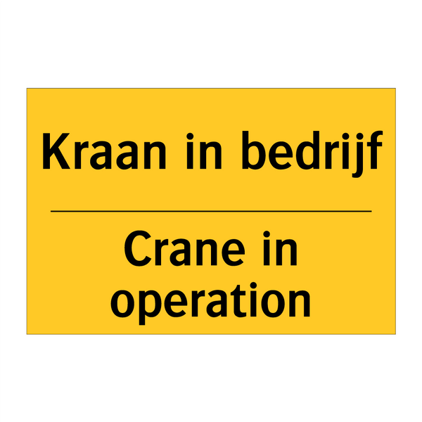 Kraan in bedrijf - Crane in operation