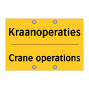 Kraanoperaties - Crane operations