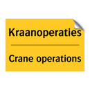 Kraanoperaties - Crane operations