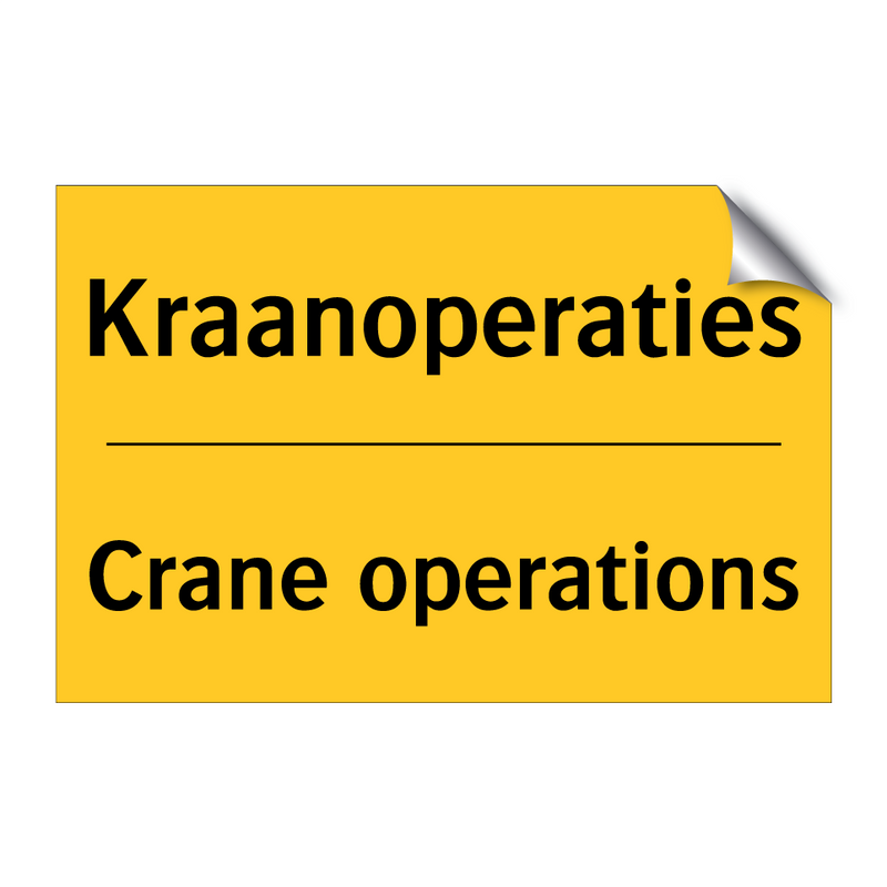 Kraanoperaties - Crane operations