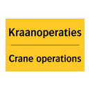 Kraanoperaties - Crane operations