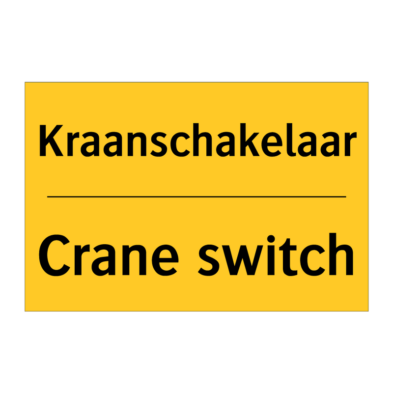 Kraanschakelaar - Crane switch