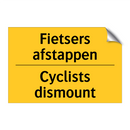 Fietsers afstappen - Cyclists dismount