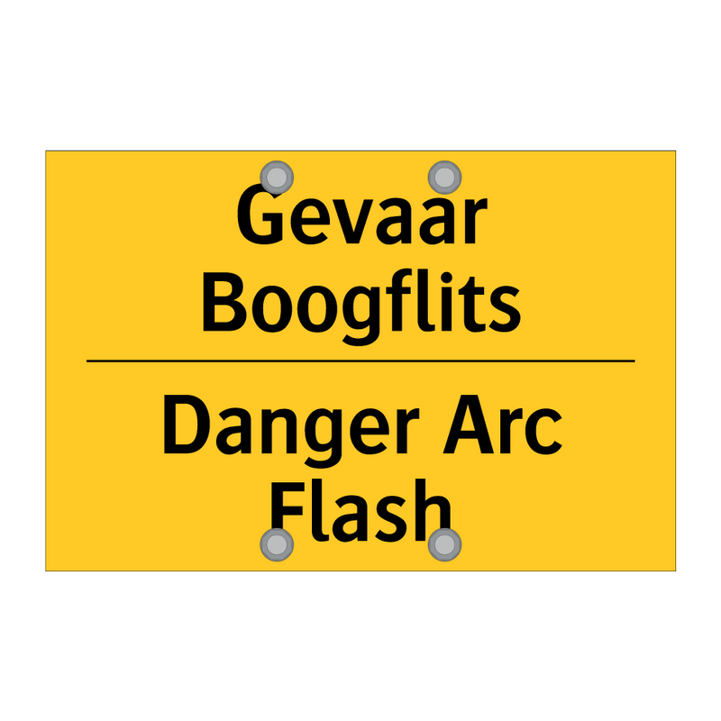 Gevaar Boogflits - Danger Arc Flash