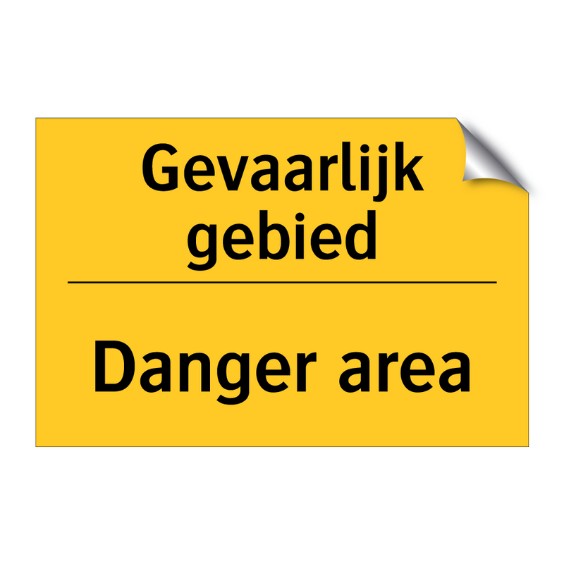 Gevaarlijk gebied - Danger area