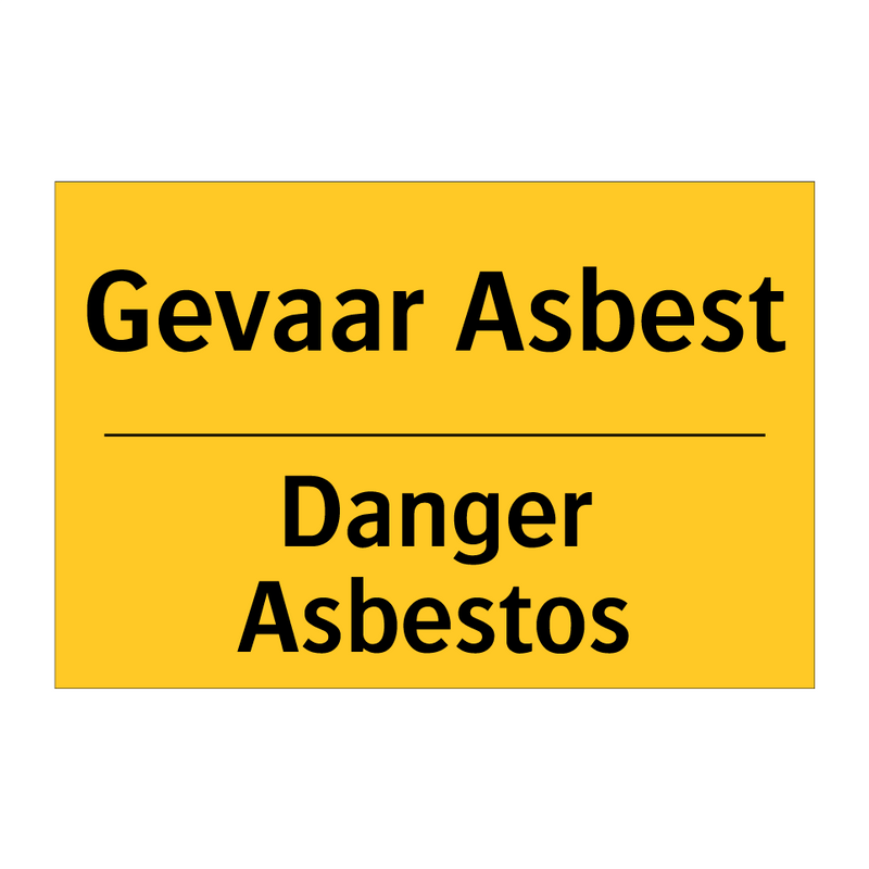 Gevaar Asbest - Danger Asbestos