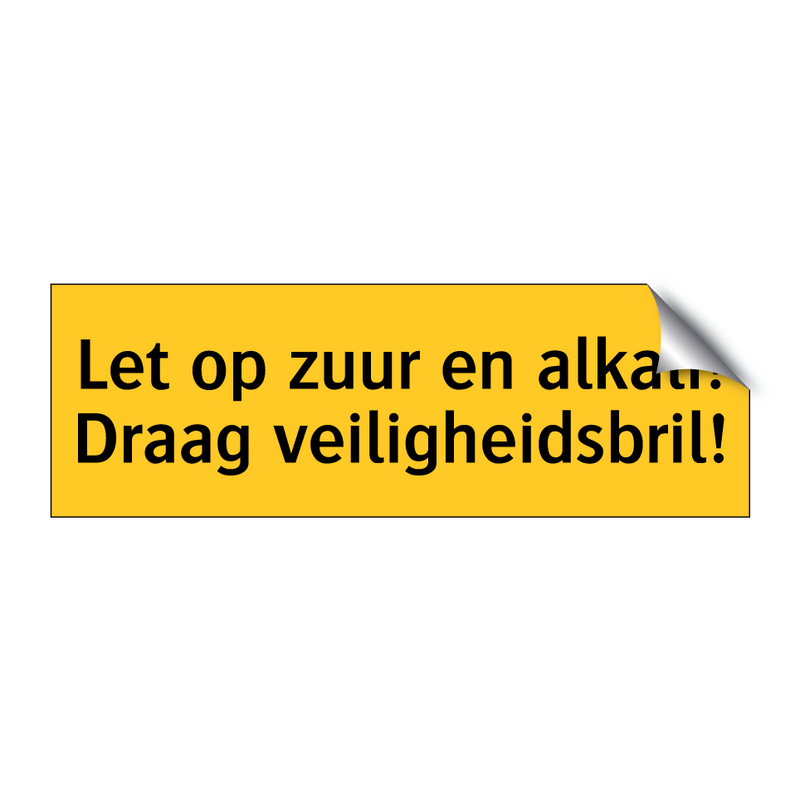 Let op zuur en alkali! Draag veiligheidsbril!
