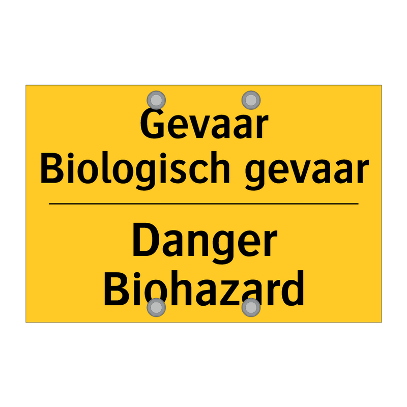 Gevaar Biologisch gevaar - Danger Biohazard