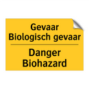 Gevaar Biologisch gevaar - Danger Biohazard