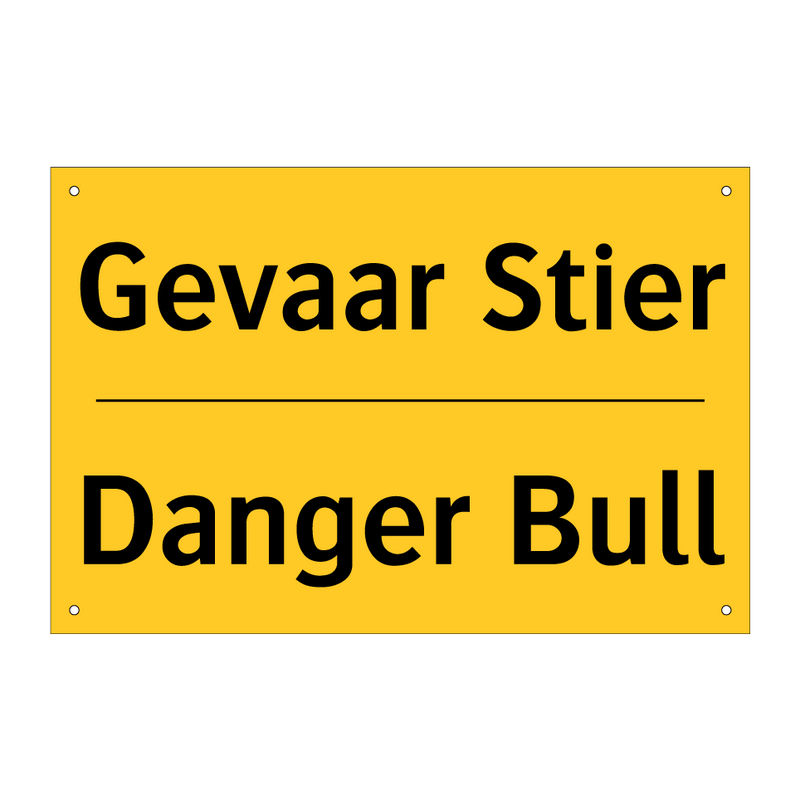 Gevaar Stier - Danger Bull