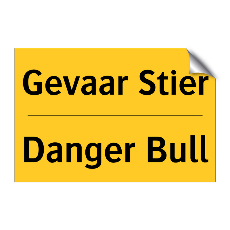 Gevaar Stier - Danger Bull