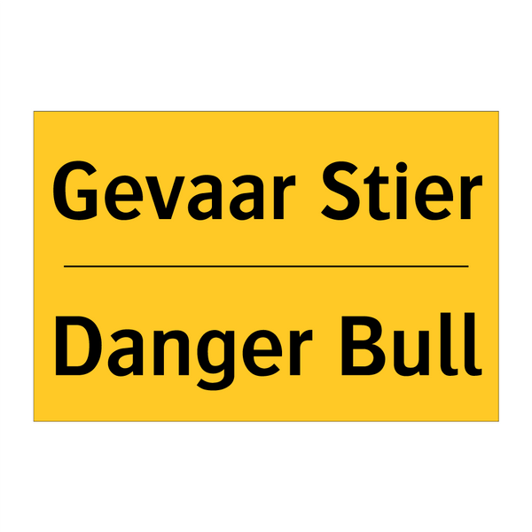 Gevaar Stier - Danger Bull