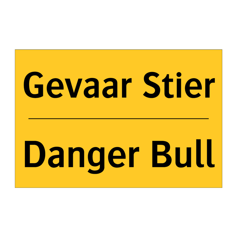 Gevaar Stier - Danger Bull
