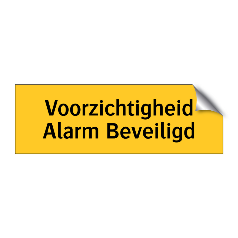 Voorzichtigheid Alarm Beveiligd