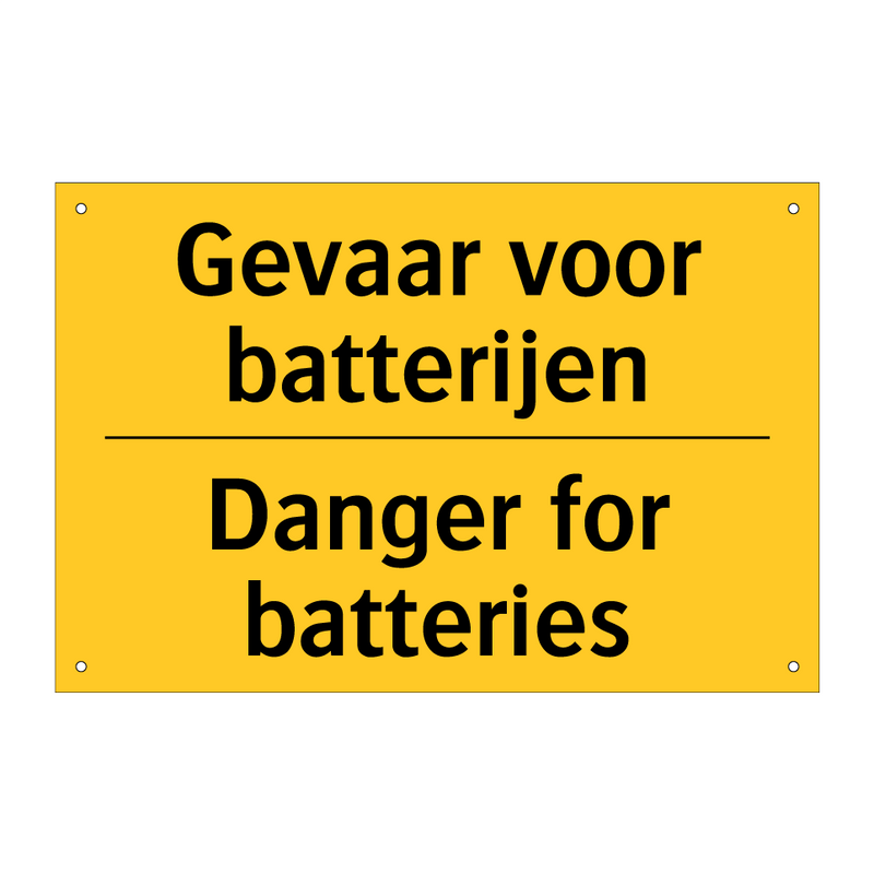 Gevaar voor batterijen - Danger for batteries