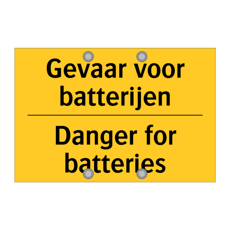 Gevaar voor batterijen - Danger for batteries