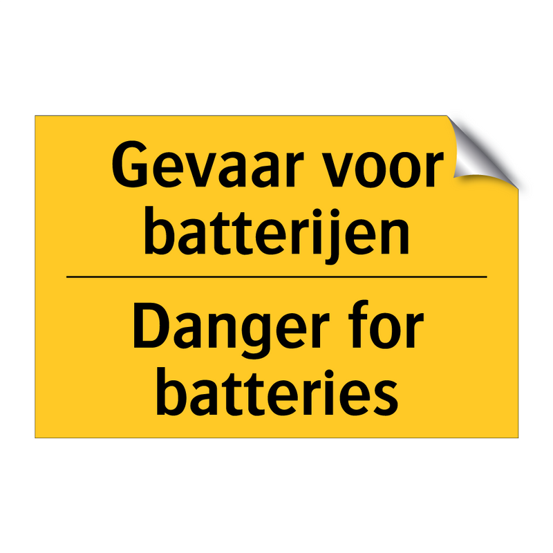 Gevaar voor batterijen - Danger for batteries