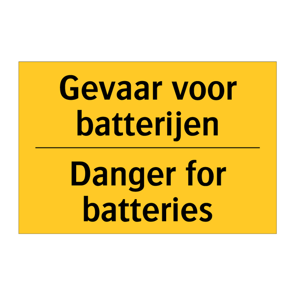 Gevaar voor batterijen - Danger for batteries